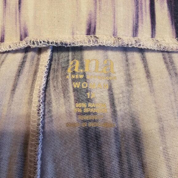 A.N.A. A New Approach Women’s Maxi Skirt Blue Purple Ikat Print Size 1X Boho - Picture 5 of 7